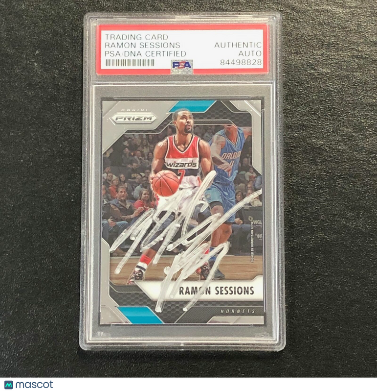 2016-17 Panini Prizm #100 Ramon Sessions Signed AUTO PSA Slabbed Hornets