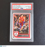 2022-23 Panini NBA Hoops #212 Drew Eubanks signed card PSA Autographed Trail Bla