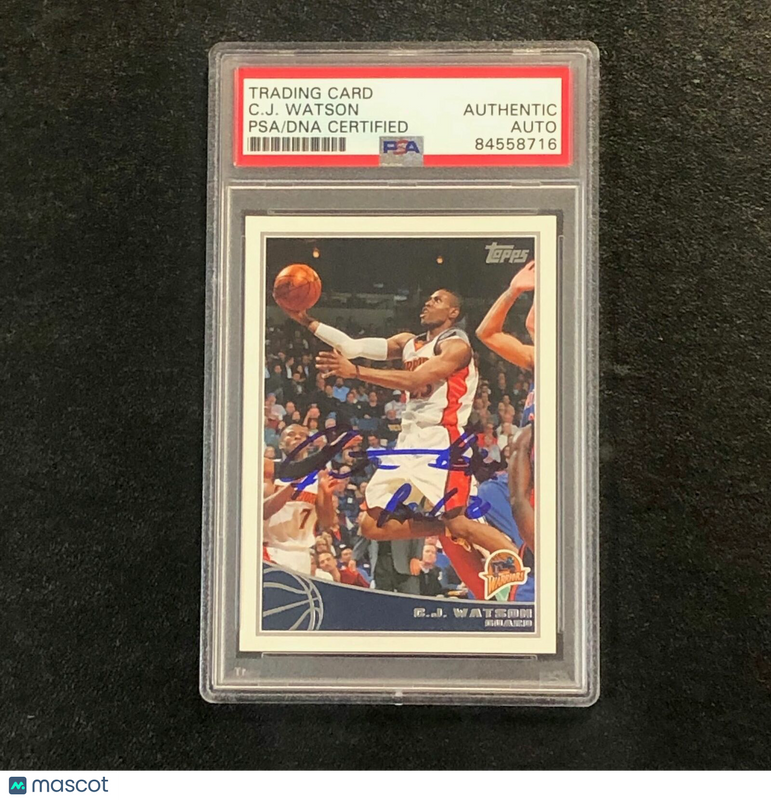 2009-10 Topps Basketball #89 C.J. Watson Signed Card Auto PSA Slabbed Warriors