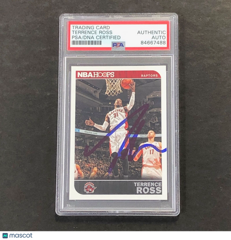 2014-15 NBA Hoops #258 Terrence Ross Signed Card AUTO PSA Slabbed Toronto Raptor