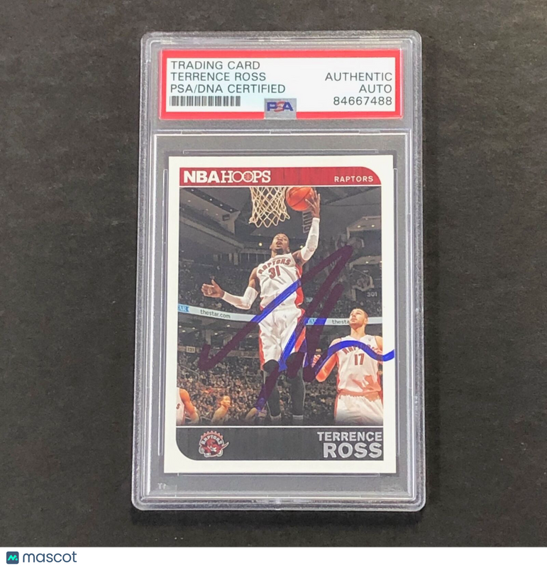 2014-15 NBA Hoops #258 Terrence Ross Signed Card AUTO PSA Slabbed Toronto Raptor