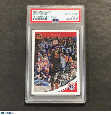 2018-19 Panini Donruss #133 Jeff Green Signed Card AUTO PSA/DNA Slabbed Cavalier
