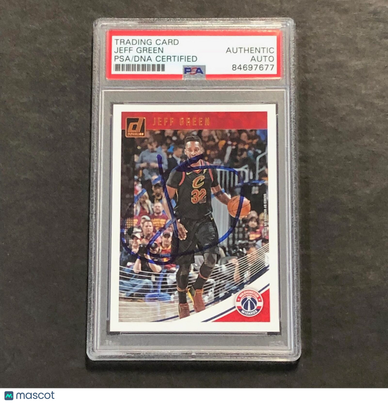 2018-19 Panini Donruss #133 Jeff Green Signed Card AUTO PSA/DNA Slabbed Cavalier