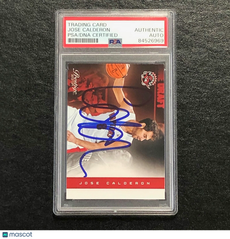 2012-13 Panini Prestige #23 Jose Calderon Signed Card AUTO PSA Slabbed Raptors