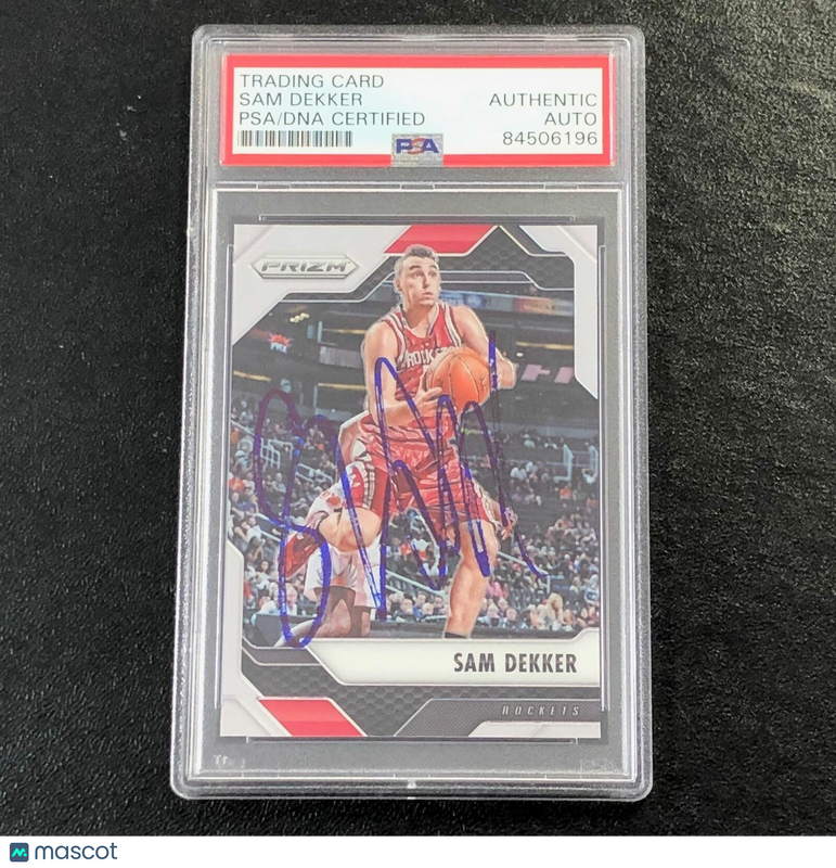 2016-17 Panini Prizm #229 Sam Dekker Signed Card AUTO PSA Slabbed Rockets