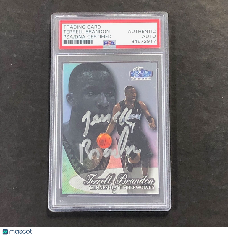 1998-99 Flair Showcase #3 Terrell Brandon  Signed Card Auto PSA Slabbed Timberwolves