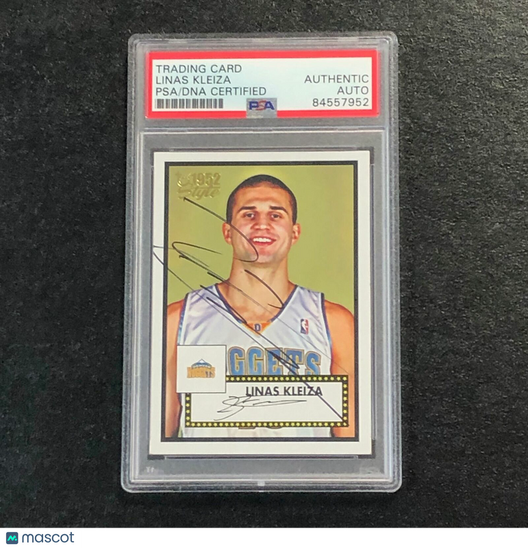 2006 Topps 1952 Style #137 Linas Kleiza Signed Card Auto PSA Slabbed Nuggets