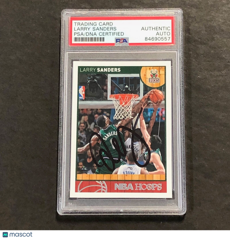2013-14 Panini NBA Hoops #117 Larry Sanders Signed Card AUTO PSA/DNA Slabbed Buc
