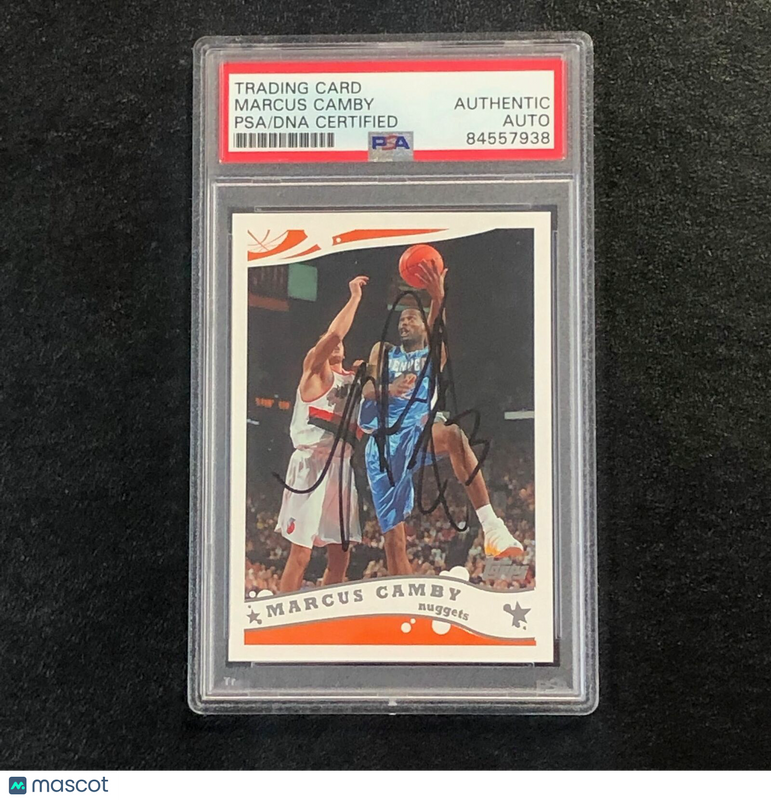 2005-06 Topps #89 Marcus Camby Signed AUTO PSA Slabbed Nuggets