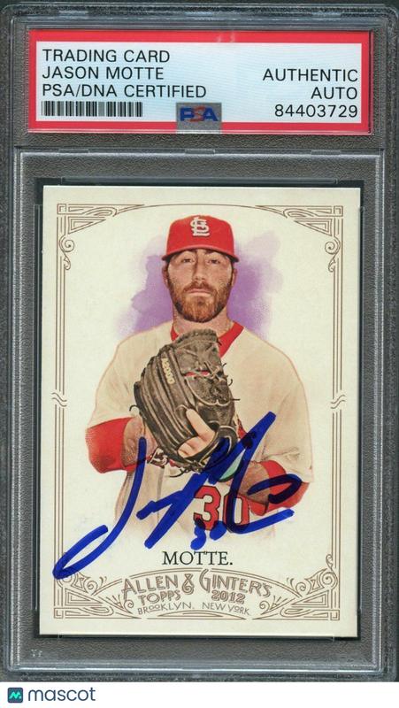 2012 Topps Allen & Ginter #263 Jason Motte Signed Card PSA Slabbed Auto