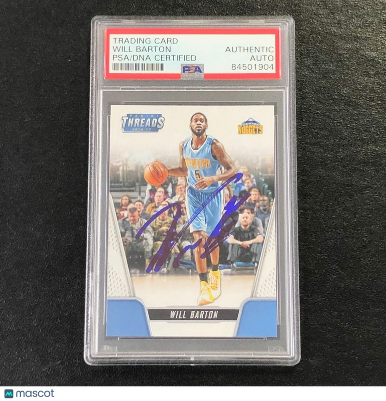 2016-17 Panini Threads #17 Will Barton Signed Card AUTO PSA Slabbed Nuggets