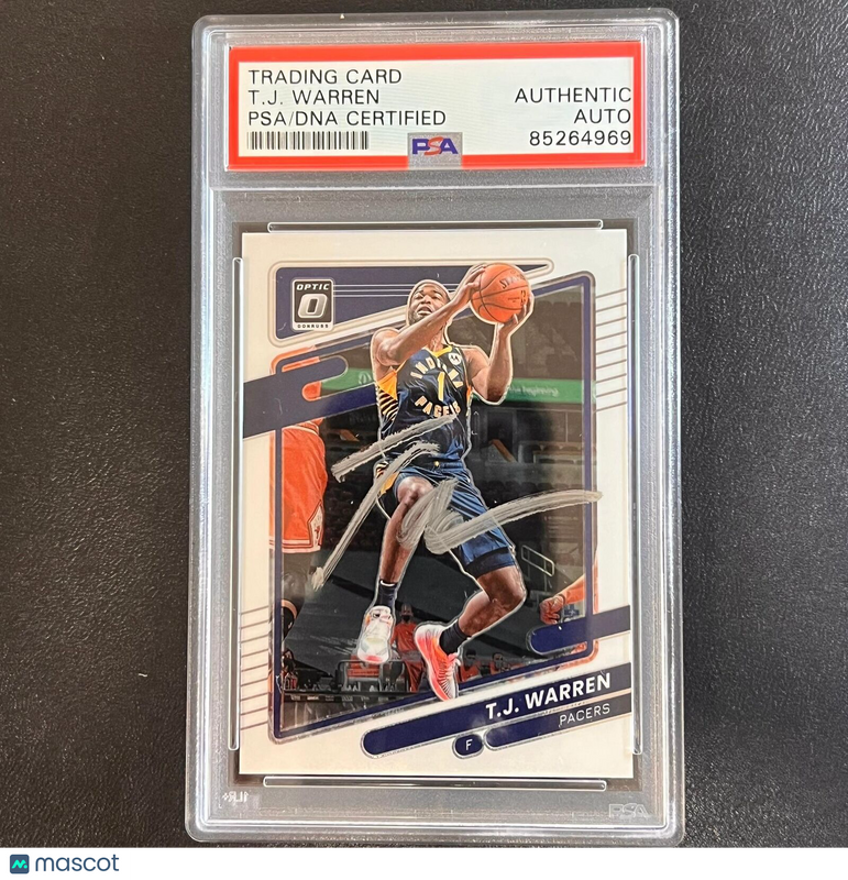 2021-22 Panini Donruss Optic #82 TJ WARREN Signed PSA Slabbed Pacers