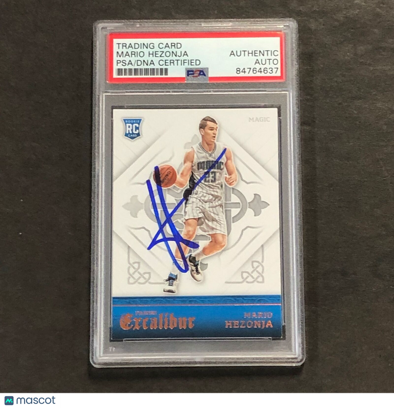 2015-16 Panini Excalibur #173 Mario Hezonja Signed Rookie Card AUTO PSA/DNA Slab