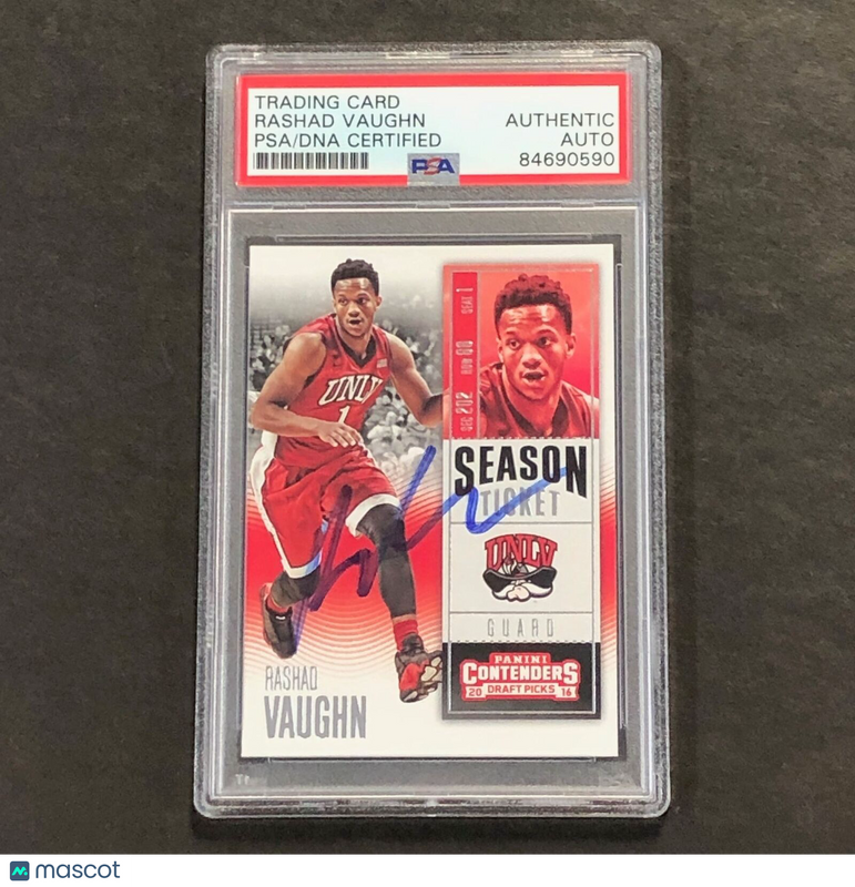 2015-16 Panini Contenders #80 Rashad Vaughn Signed Card AUTO PSA Slabbed RC Rook