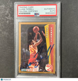 1992-93 Fleer #2 Duane Ferrell Signed Card PSA Slabbed Hawks