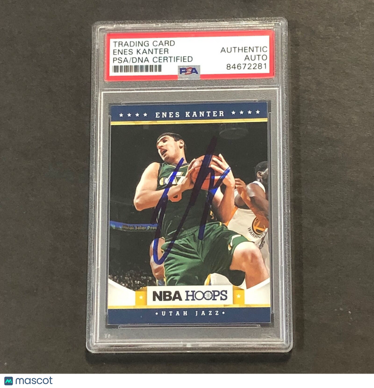 2012-13 NBA Hoops #225 Enes Kanter Signed Card AUTO PSA Slabbed Jazz