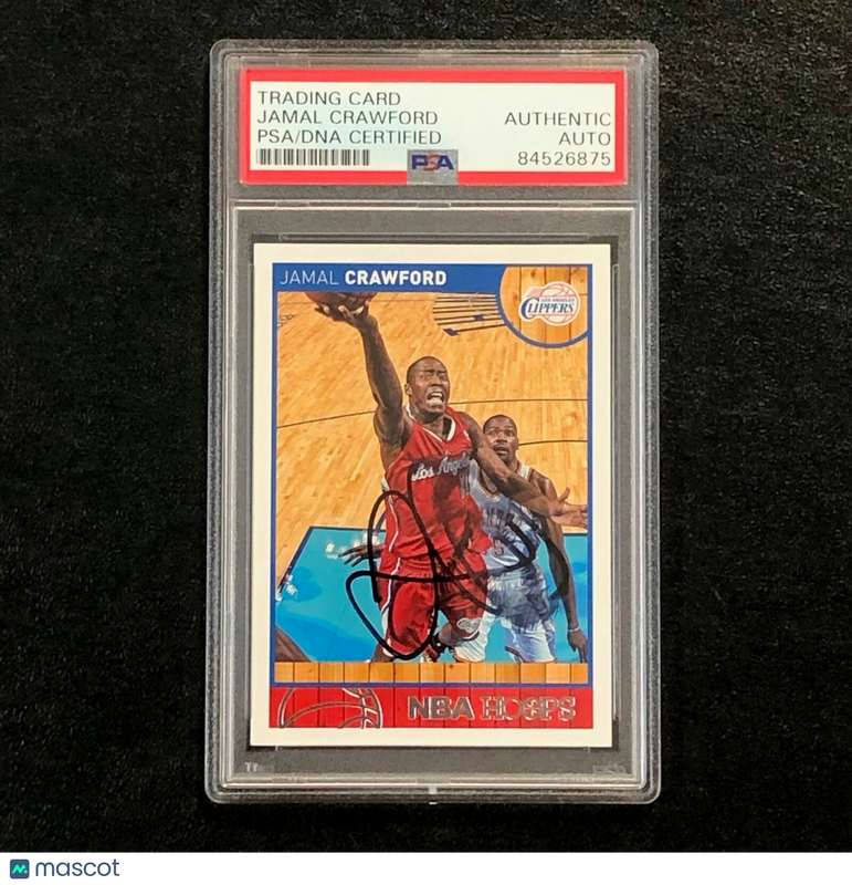 2013-14 NBA Hoops #19 Jamal Crawford Signed Card AUTO PSA Slabbed Clippers