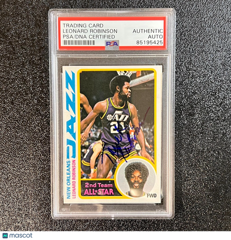 1969 TOPPS #30 Leornard Robinson Signed Card PSA Slabbed Auto Jazz
