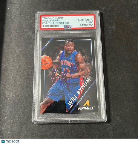 2013-14 Panini Pinnacle #59 Will Bynum Signed Card AUTO PSA Slabbed Pistons
