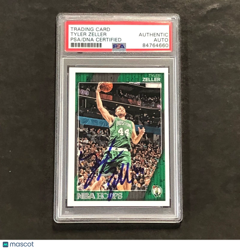 2016-17 Panini NBA Hoops #177 Tyler Zeller Signed Card AUTO PSA Slabbed Celtics