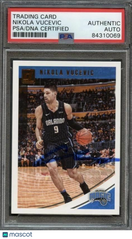2018-19 Panini Donruss #49 Nikola Vucevic Signed Card AUTO PSA Slabbed