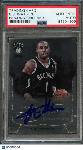 2012-13 Panini Brilliance #20 C.J. Watson Signed Card AUTO PSA Slabbed Nets