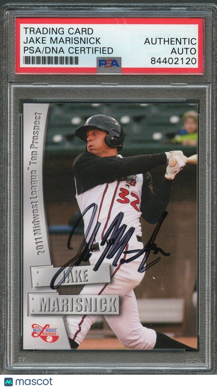 2011 Lansing Lugnuts Card Jake Marisnick Signed Card PSA Slabbed Auto Padres