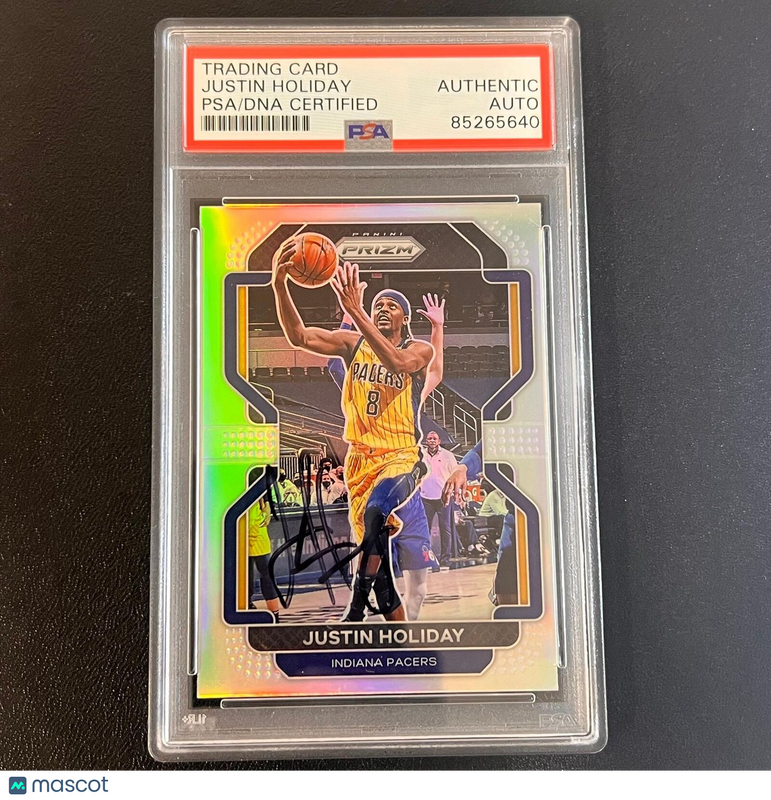 2021-22 Prizm Basketball #188 Justin Holiday Signed Card AUTO PSA Slabbed Pacers
