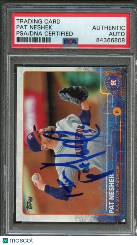 2015 Topps #471 Pat Neshek Signed Card PSA Slabbed Auto Astros