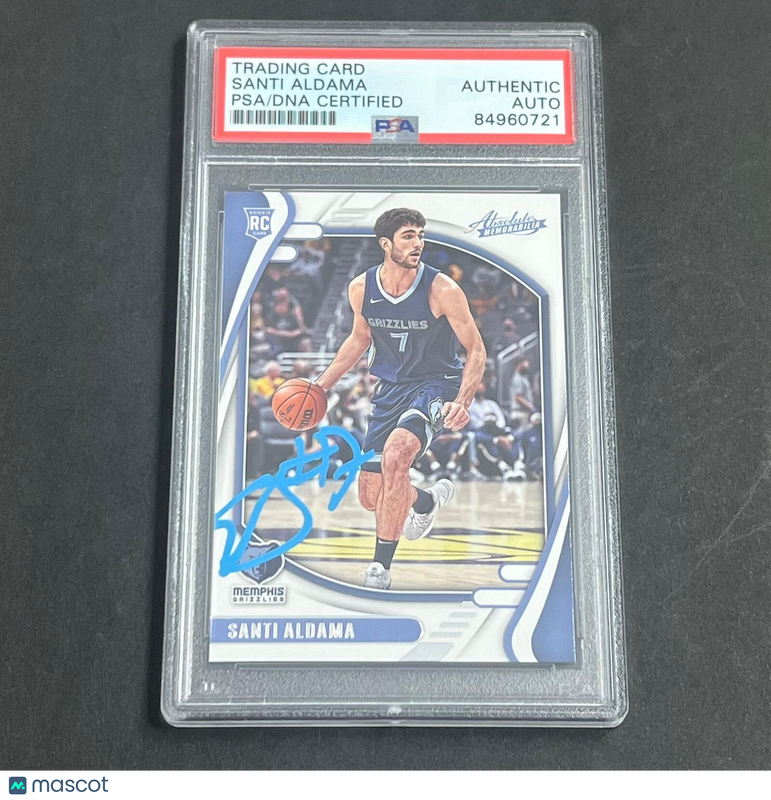 2021-2022 Panini Chronicles Absolute #205 Santi Aldama Signed Card AUTO PSA Slab