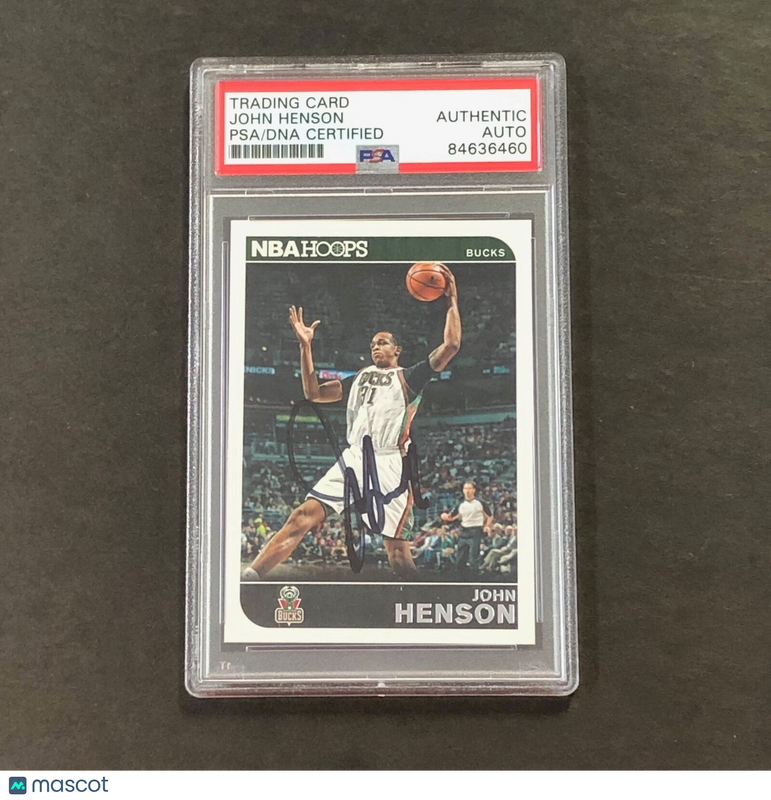 2014-15 NBA Hoops #150 John Henson Signed Card Auto PSA Slabbed Bucks