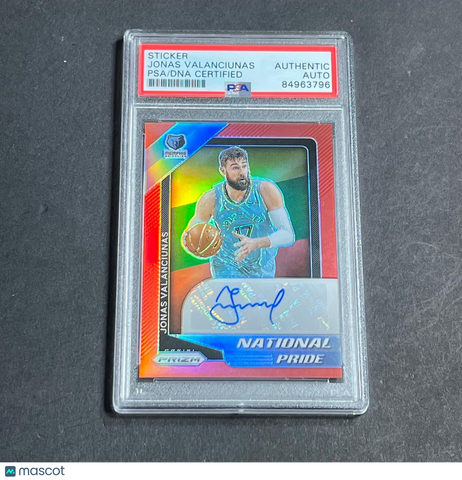2020-21 Panini Chronicles Prizm #NPS-JNV Jonas Valanciunas Signed Card AUTO PSA