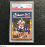 2016-17 Donruss #96 Thaddeus Young Signed Card AUTO PSA Slabbed Pacers