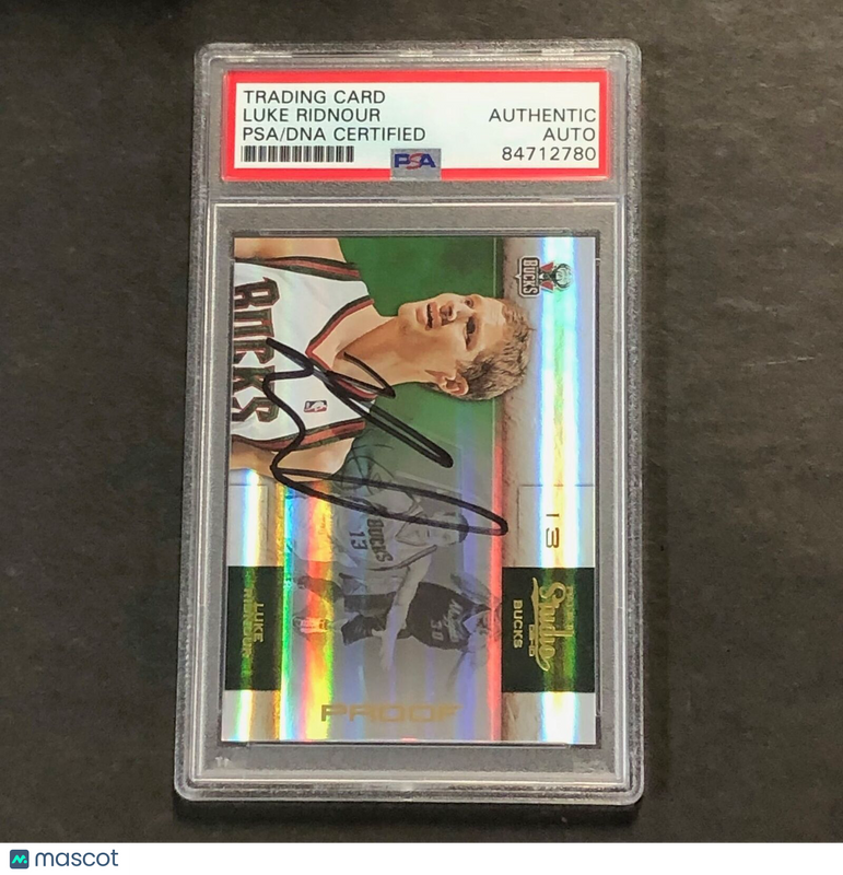 2009-10 Panini Studio #87 Luke Ridnour Signed Card AUTO PSA Slabbed Bucks