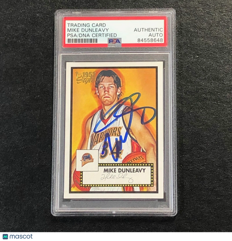 2005-06 Topps Basketball The 1952 Style#110 Mike Dunleavy Signed Card Auto PSA Slabbed Warriors