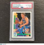 1991-92 NBA Hoops SKYBOX #135 Scott Brooks Signed Card AUTO PSA Slabbed Timberwo