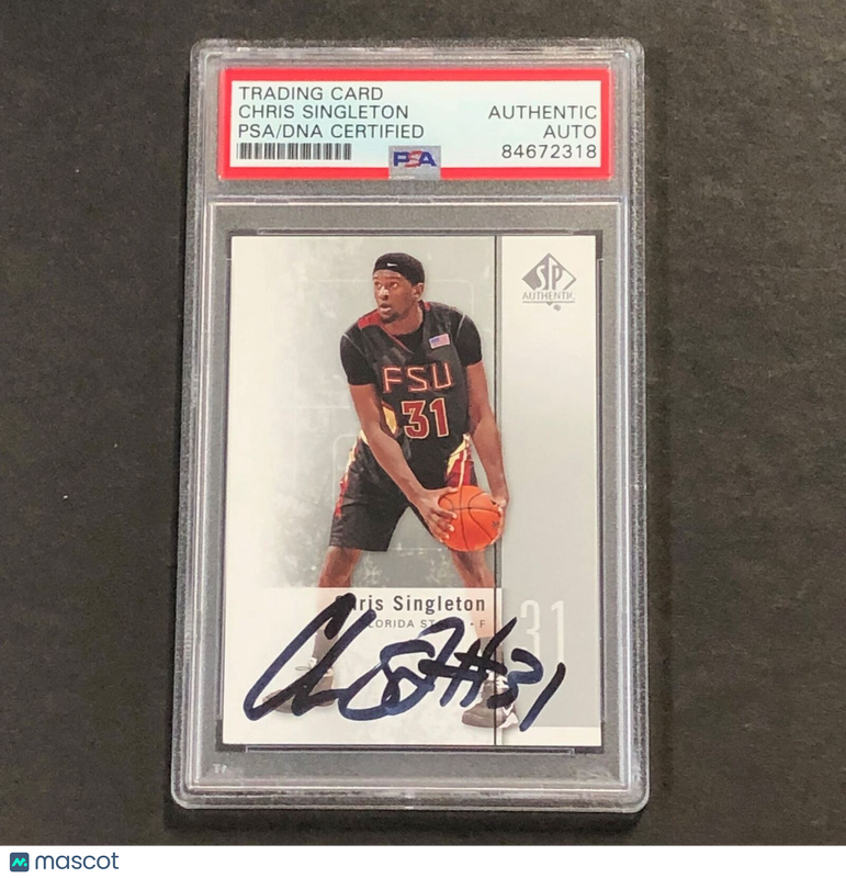 2011-12 SP Authentic #38 Chris Singleton Signed Card AUTO PSA Slabbed Florida St