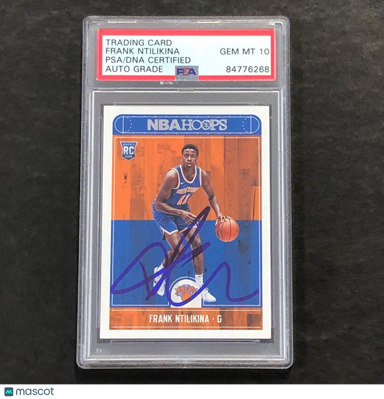 2017-18 NBA Hoops #258 Frank Ntilikina Signed Card Auto 10 PSA Slabbed Knicks