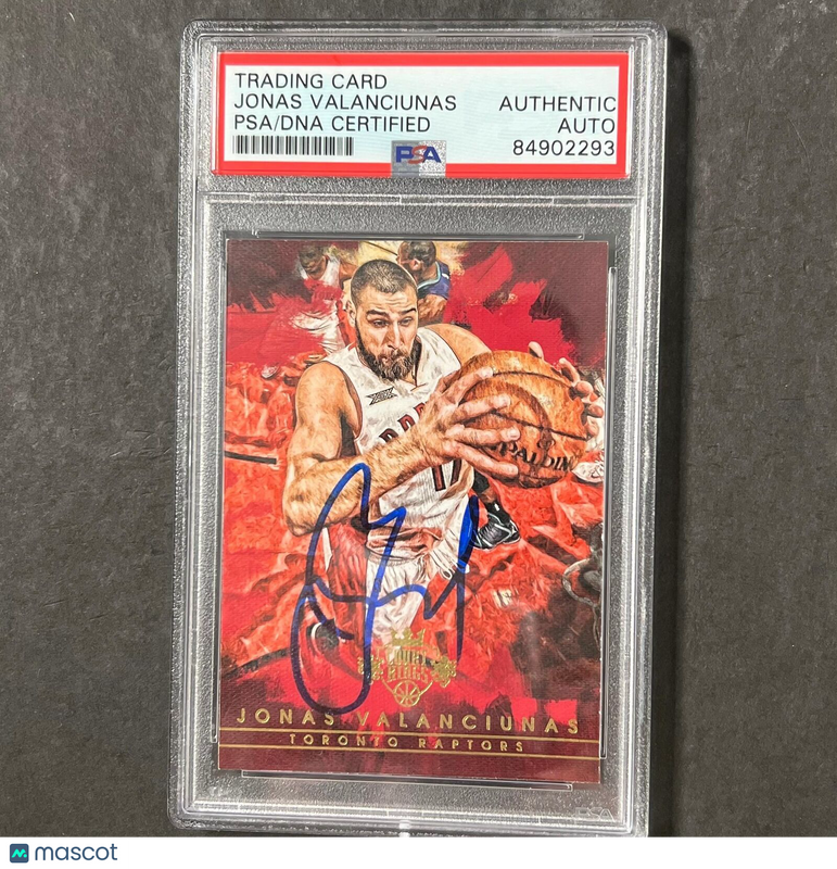 2015-16 PANINI COURT KINGS #63 Jonas Valanciunas Signed Card AUTO PSA Slabbed To