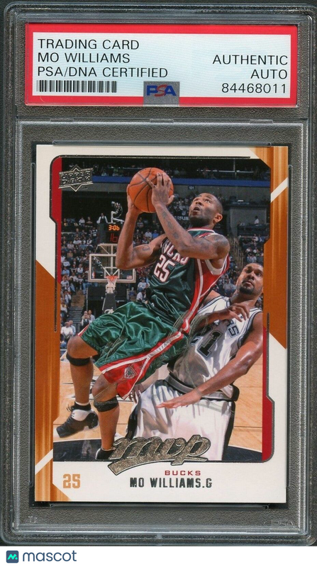 2008-09 Upper Deck MVP #86 Maurice Mo Williams Signed Card AUTO PSA Slabbed Buck