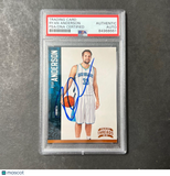 2012 Panini Threads #109 Ryan Anderson Signed Card AUTO PSA Slabbed Pelicans