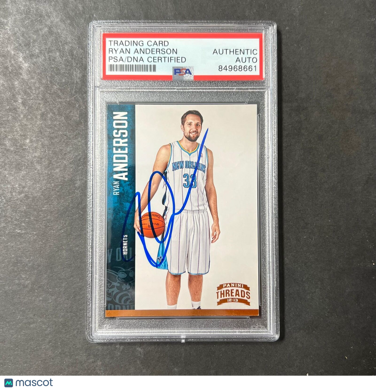 2012 Panini Threads #109 Ryan Anderson Signed Card AUTO PSA Slabbed Pelicans