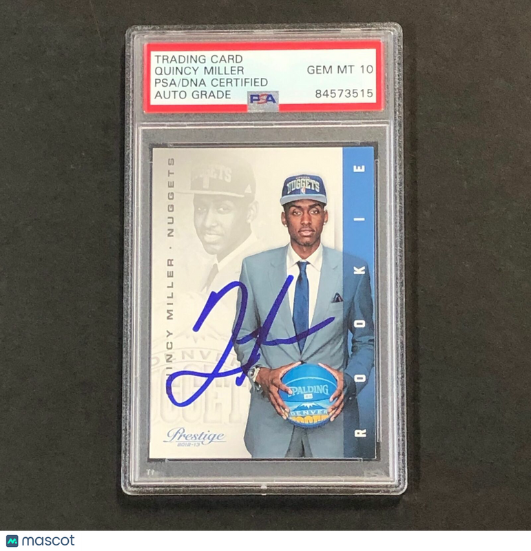 2012-13 Panini Prestige #238 Quincy Miller Signed AUTO 10 PSA Slabbed Nuggets