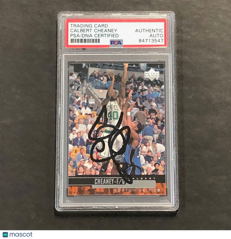 1998-99 Upper Deck #186 Calbert Cheaney Signed Card PSA Slabbed Celtics