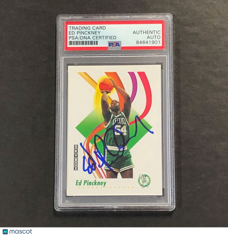 1991-92 Skybox #19 Ed Pinckney Signed Card AUTO PSA Slabbed Celtics
