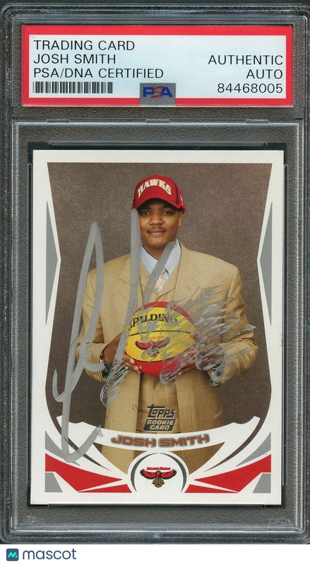 2004 Topps #237 Josh Smith signed Auto Card PSA/DNA Slabbed RC Hawks