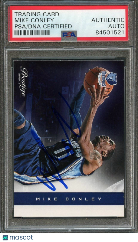 2012-13 Panini Prestige #28 Mike Conley signed Auto Card PSA/DNA Slabbed Grizzli