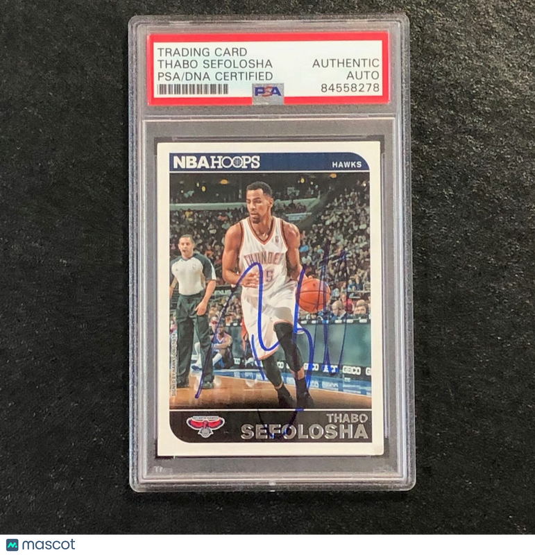 2014-15 NBA Hoops #149 Thabo Sefolosha Signed Card Auto PSA/DNA Slabbed Hawks