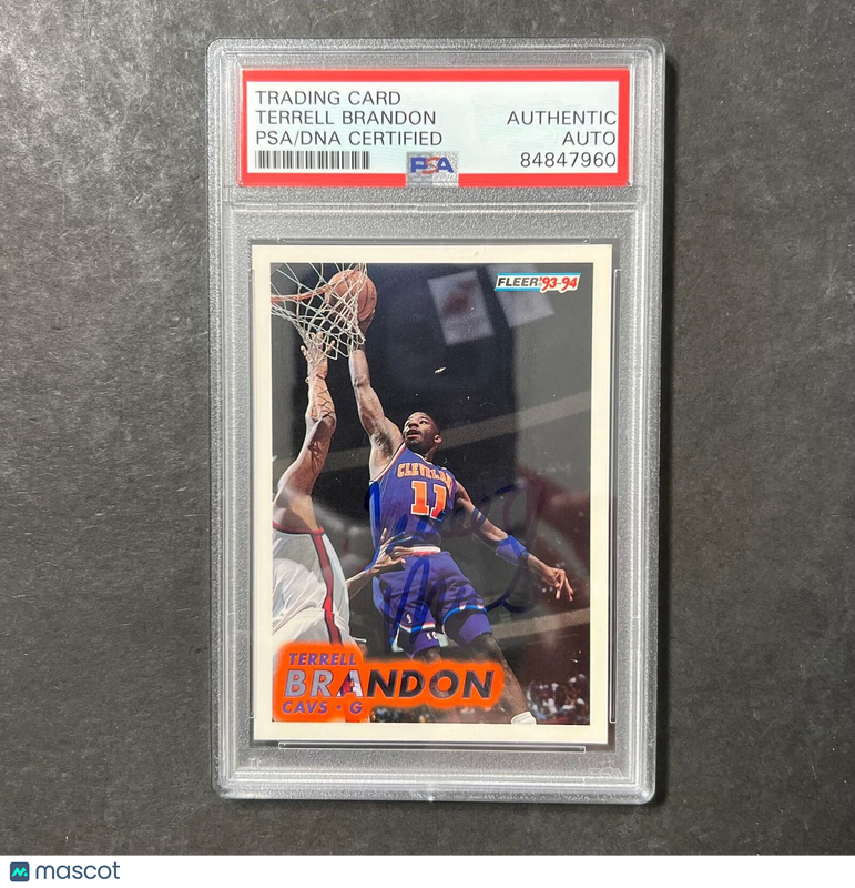 1993-94 Fleer #39 Terrell Brandon Signed Card AUTO 10 PSA/DNA Slabbed Cavaliers