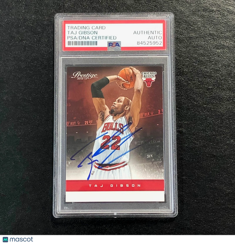 2012-13 Panini Prestige #54 Taj Gibson Signed Card AUTO PSA Slabbed Bulls